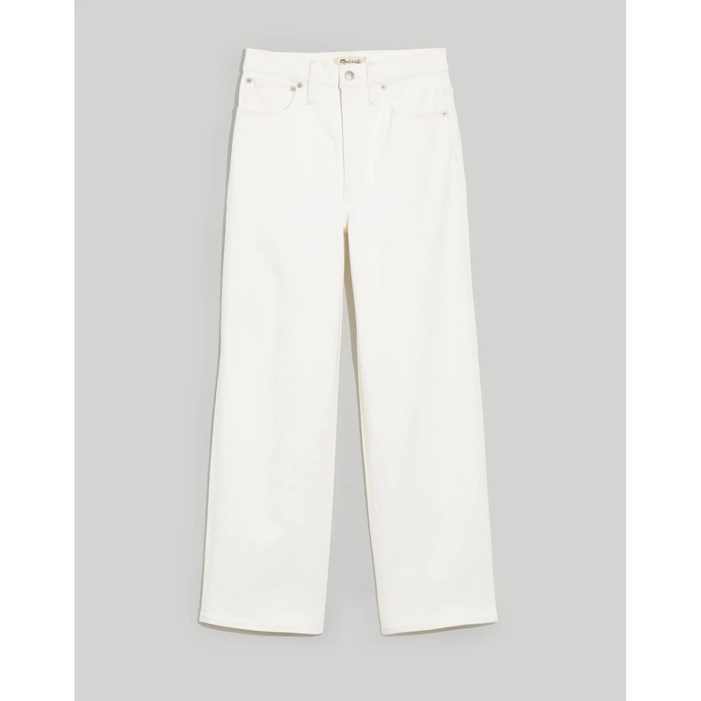 Madewell The Plus Perfect Vintage Wide-Leg Crop Jean White 22W High Rise Denim - Picture 6 of 15